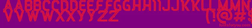 Fonte RED Peppers – fontes vermelhas em um fundo violeta