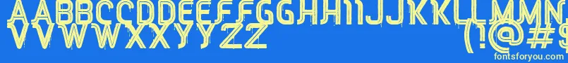 RED Peppers Font – Yellow Fonts on Blue Background