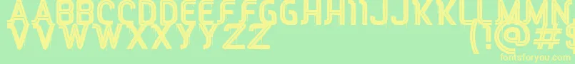 RED Peppers Font – Yellow Fonts on Green Background