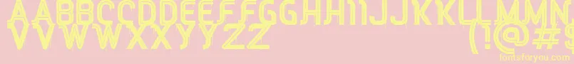 RED Peppers Font – Yellow Fonts on Pink Background