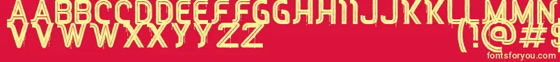 RED Peppers-Schriftart – Gelbe Schriften auf rotem Hintergrund