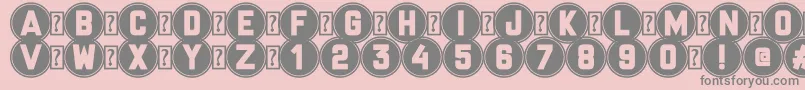 Red Signal Font – Gray Fonts on Pink Background