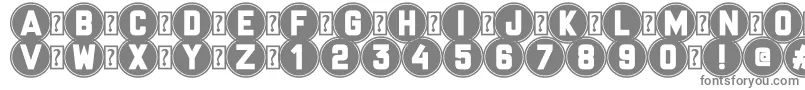 Red Signal Font – Gray Fonts on White Background