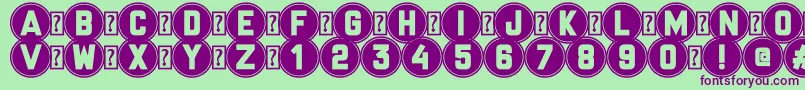 Red Signal Font – Purple Fonts on Green Background