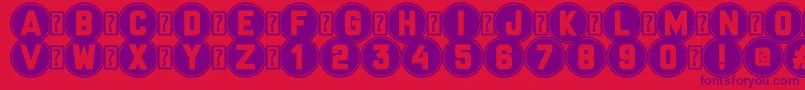 Red Signal-fontti – violetit fontit punaisella taustalla