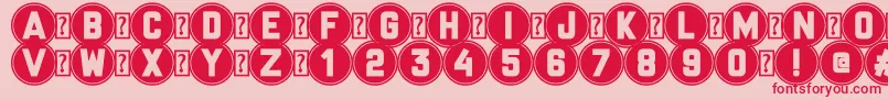 Red Signal Font – Red Fonts on Pink Background