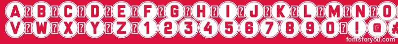 Red Signal Font – White Fonts on Red Background