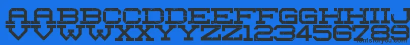 Red Zone Font – Black Fonts on Blue Background