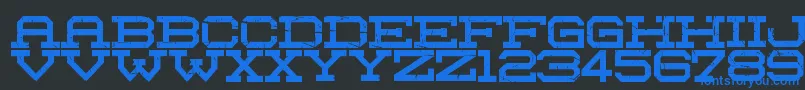 Red Zone Font – Blue Fonts on Black Background