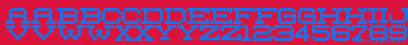 Red Zone Font – Blue Fonts on Red Background