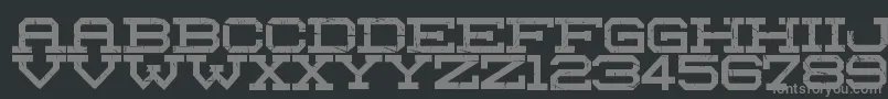 Red Zone Font – Gray Fonts on Black Background