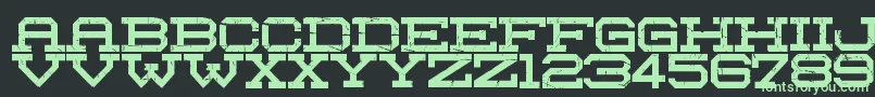 Red Zone Font – Green Fonts on Black Background