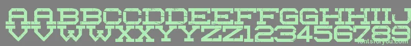 Red Zone Font – Green Fonts on Gray Background