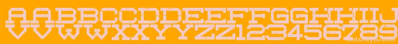 Red Zone Font – Pink Fonts on Orange Background