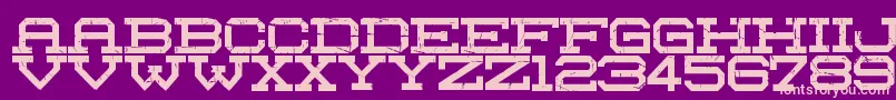 Red Zone Font – Pink Fonts on Purple Background