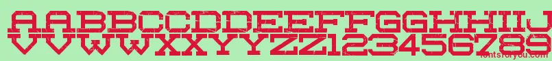 Red Zone Font – Red Fonts on Green Background