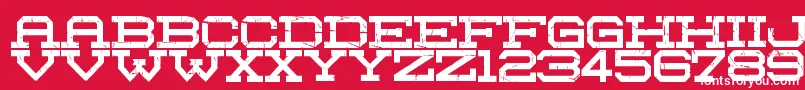 Red Zone-Schriftart – Weiße Schriften auf rotem Hintergrund