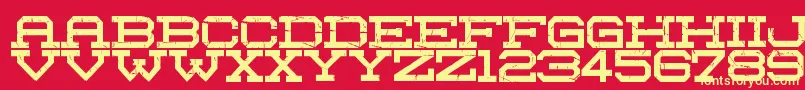 Red Zone Font – Yellow Fonts on Red Background