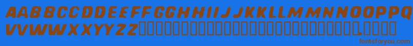 REDCFM   Font – Brown Fonts on Blue Background