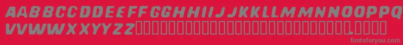 フォントREDCFM   – 赤い背景に灰色の文字