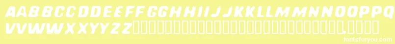 フォントREDCFM   – 黄色い背景に白い文字