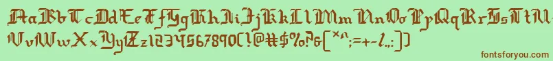 redcoat Font – Brown Fonts on Green Background