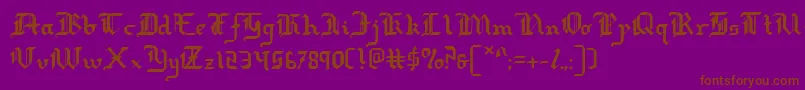 fuente redcoat – Fuentes Marrones Sobre Fondo Morado