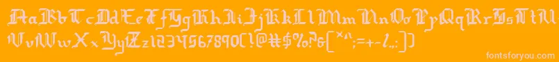redcoat Font – Pink Fonts on Orange Background