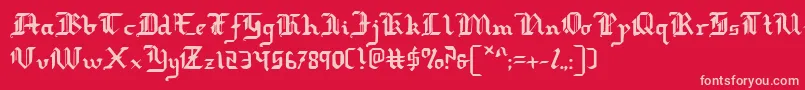 redcoat Font – Pink Fonts on Red Background