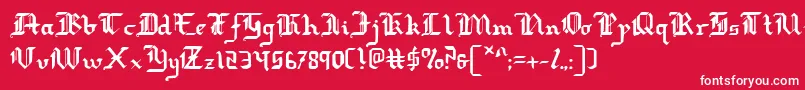 redcoat Font – White Fonts on Red Background