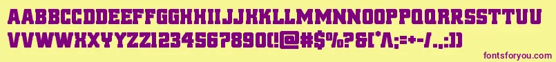 reddelicious Font – Purple Fonts on Yellow Background