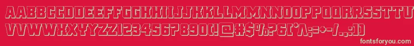 reddelicious3d Font – Green Fonts on Red Background