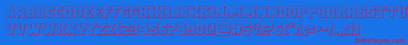 reddelicious3d Font – Red Fonts on Blue Background