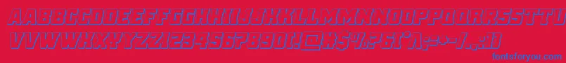 reddelicious3dital Font – Blue Fonts on Red Background