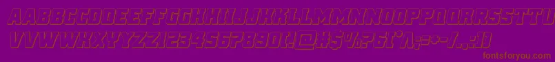 reddelicious3dital Font – Brown Fonts on Purple Background