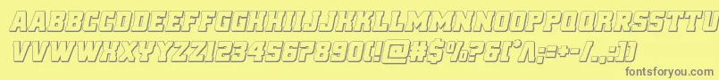 reddelicious3dital Font – Gray Fonts on Yellow Background