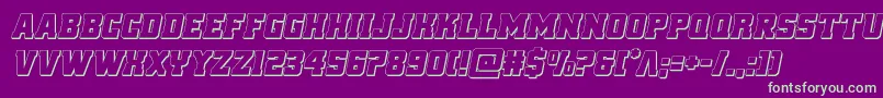 Шрифт reddelicious3dital – зелёные шрифты на фиолетовом фоне