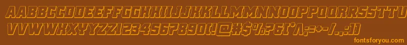 reddelicious3dital Font – Orange Fonts on Brown Background