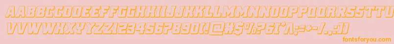 reddelicious3dital Font – Orange Fonts on Pink Background