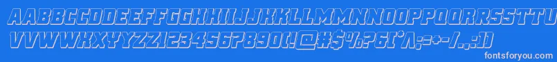 reddelicious3dital Font – Pink Fonts on Blue Background