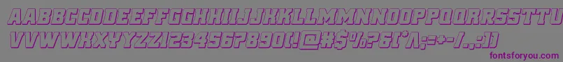 Czcionka reddelicious3dital – fioletowe czcionki na szarym tle
