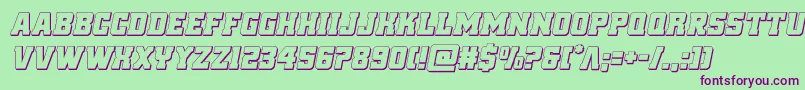 reddelicious3dital Font – Purple Fonts on Green Background