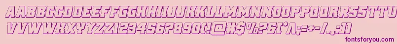 Czcionka reddelicious3dital – fioletowe czcionki na różowym tle