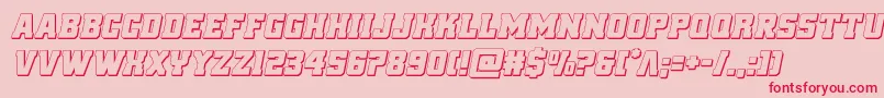 reddelicious3dital-Schriftart – Rote Schriften auf rosa Hintergrund