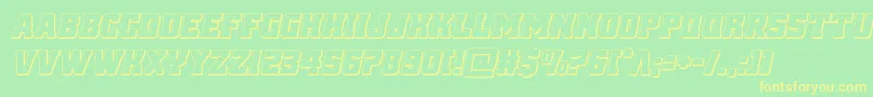 reddelicious3dital Font – Yellow Fonts on Green Background