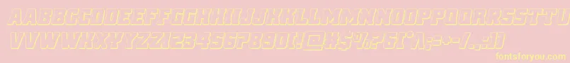 reddelicious3dital Font – Yellow Fonts on Pink Background