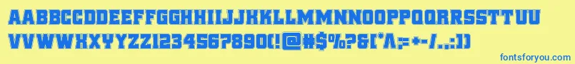 reddeliciousacad Font – Blue Fonts on Yellow Background