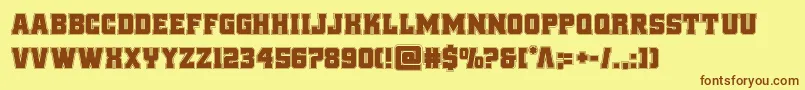reddeliciousacad Font – Brown Fonts on Yellow Background