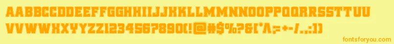 reddeliciousacad Font – Orange Fonts on Yellow Background