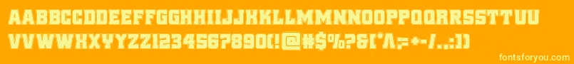 reddeliciousacad Font – Yellow Fonts on Orange Background